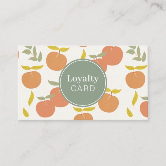 Carte de fidélité Peach Motif Cream (Devant)