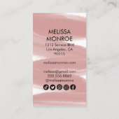 Carte De Fidélité Peinture à encre Brush Stroke Aquarelle Social (Dos)