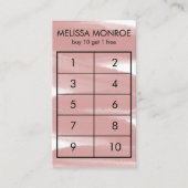 Carte De Fidélité Peinture à encre Brush Stroke Aquarelle Social (Devant)