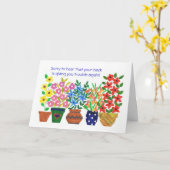 Carte de fidélité personnalisable pour un patient (Fleur jaune)