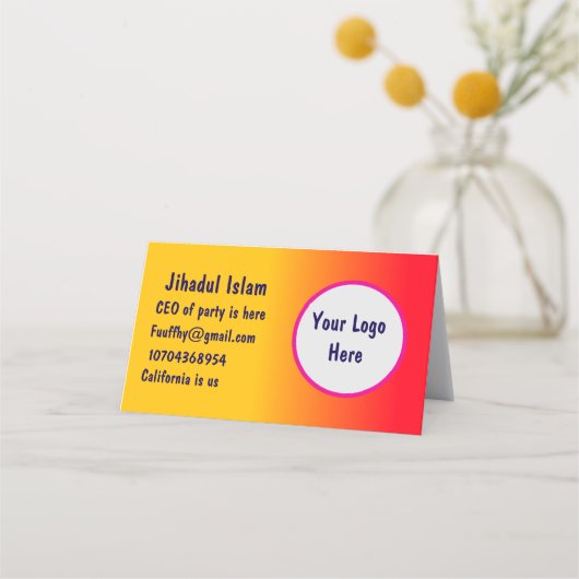 Carte De Fidélité Personnalisé (Devant)