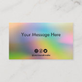 Carte de fidélité personnalisée (Dos)