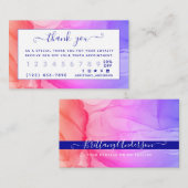 Carte de fidélité personnalisée Abstraite violet r (Devant / Derrière)