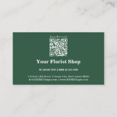 Carte de fidélité personnalisée aux fleuristes bla (Dos)