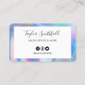 Carte de fidélité personnalisée Faux Holographique (Dos)