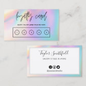 Carte de fidélité personnalisée Faux Holographique (Devant / Derrière)