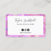 Carte de fidélité personnalisée Faux Holographique (Dos)