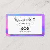 Carte de fidélité personnalisée Faux Purple (Dos)