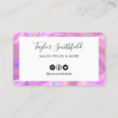 Carte de fidélité personnalisée Faux Rose (Dos)