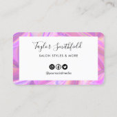 Carte de fidélité personnalisée Faux Rose (Dos)