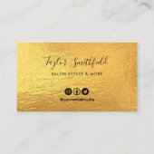 Carte de fidélité personnalisée Gold (Dos)