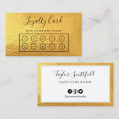 Carte de fidélité personnalisée Gold (Devant / Derrière)