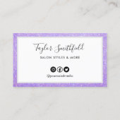 Carte de fidélité personnalisée Lavender Faux Part (Dos)