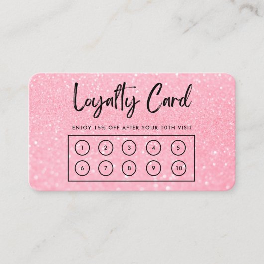 Carte de fidélité personnalisée Parties scintillan (Devant)