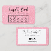 Carte de fidélité personnalisée Parties scintillan (Devant / Derrière)