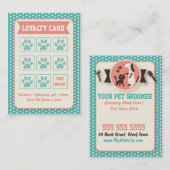 Carte de fidélité Pet Groomer - Personnalisable (Devant / Derrière)