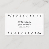 Carte De Fidélité Photo Bikini Coffee Drive-Thru (Dos)