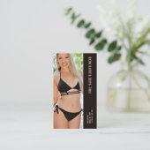 Carte De Fidélité Photo Black Bikini Barista Double Numéro Café (Debout devant)