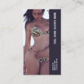 Carte De Fidélité Photo Floral Bikini Barista Double Numéro Café (Devant)