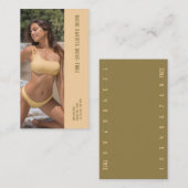 Carte De Fidélité Photo Plage Bikini Barista Double Numéro Café (Devant / Derrière)