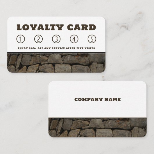 Carte De Fidélité Pierre Brown rustique (Devant / Derrière)