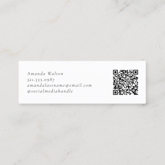 Carte De Fidélité Pink and Purple Monogram QR Code Modern (Dos)