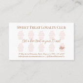 Carte De Fidélité Pink Cupcake Pastry Chef Baking Utensils Bakery (Dos)