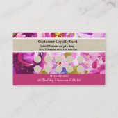 Carte De Fidélité Pink violet or Floral Moderne Loyauté client (Dos)
