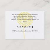 Carte de fidélité : : Pissenlit jaune (Dos)