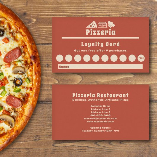 Carte de fidélité Pizzeria