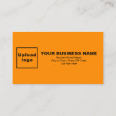 Carte de fidélité plat Business Orange (Dos)