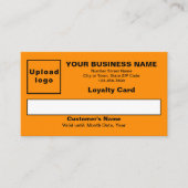 Carte de fidélité plat Business Orange (Devant)