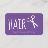 Carte de Fidélité Plate Coiffeur Violet (Devant)