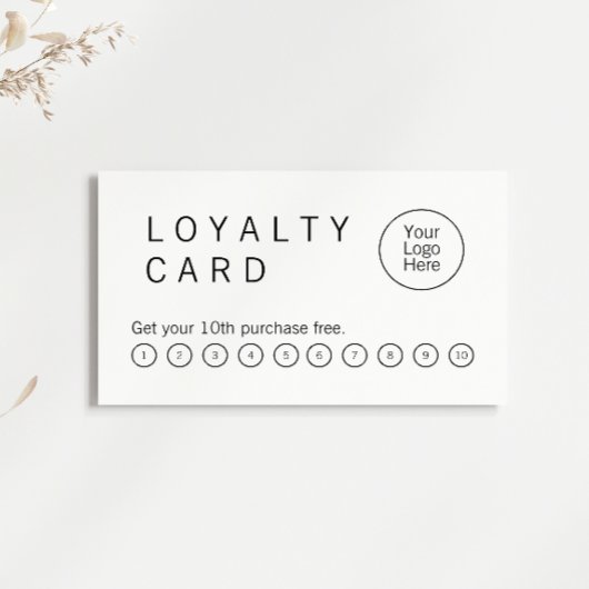 Carte de Fidélité Plate Minimaliste Professionnell