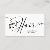 Carte de Fidélité Plate pour Coiffeur Coiffeuse Pe (Devant)