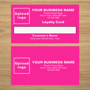 Carte de Fidélité Plate Rose Entreprise