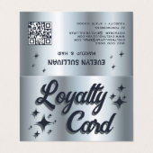 Carte de fidélité pliée à la palette d'ombre bleu  (Extérieur déplié)
