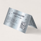 Carte de fidélité pliée à la palette d'ombre bleu  (Dos)