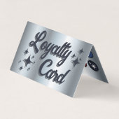 Carte de fidélité pliée à la palette d'ombre bleu  (Devant)