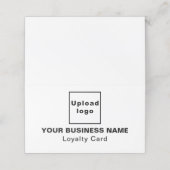 Carte de fidélité pliée blanc affaires (Extérieur déplié)