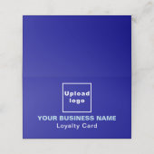 Carte de fidélité pliée bleu affaires (Extérieur déplié)
