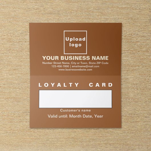 Carte de fidélité pliée Brown affaires