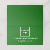 Carte de fidélité pliée verte d'affaires (Extérieur déplié)