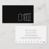 Carte De Fidélité Poinçon foncé occidental simple de café de (Devant / Derrière)