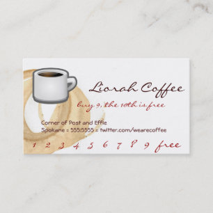 Carte De Fidélité Poinçon Liorah de boissons de logo de tache de