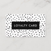 Carte De Fidélité Points d'encre modernes modélisés (Devant)