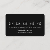 Carte De Fidélité Points d'encre modernes modélisés (Dos)