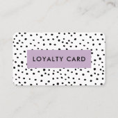 Carte De Fidélité Points d'encre modernes modélisés (Devant)