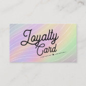 Carte De Fidélité Police de script estheticienne hologramme tendance (Devant)