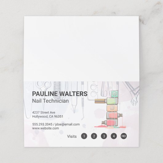 Carte De Fidélité Polonais | Manucure (Extérieur déplié)